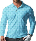 Men's Long Sleeve Golf Shirt Quick Dry 3 Button Work Fishing Outdoor Casual Collar Shirt