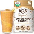 KOS Organic Plant Based Protein Powder, Chocolate Peanut Butter - Delicious Vegan Protein Powder - Keto Friendly, Gluten Free, Dairy Free & Soy Free - 15 Servings