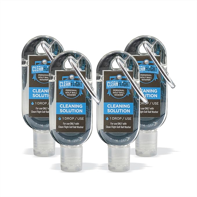 Cleaning Solution 30ml Bottles Golf Ball Washer & Club Head & Ball washers. Portable Cleaner for Golf Bag or Cart - Best Golf Accessories Gifts for Men & Women