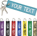 mvcen Personalized Keychain, Embroidery Keychain Double Side Custom Key Tag Customized Key Chain Key Ring Accessories for Backpack, Cars, Motorcycles, Scooters