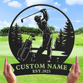 Personalized Golf Metal Wall Art, Vintage Golf Wall Decor, Custom Signs Outdoor Metal, 19th Hole Home Decor for Man Cave Garage Bar Club, Personalized Gifts for Men Dad Father