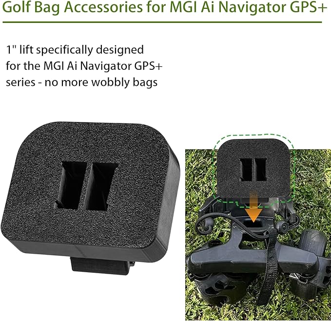 Golf Bag Accessories for MGI Ai Navigator GPS+,Riser Block for MGI Ai Navigator GPS+,Golf Bag Elevator for Stable Ride