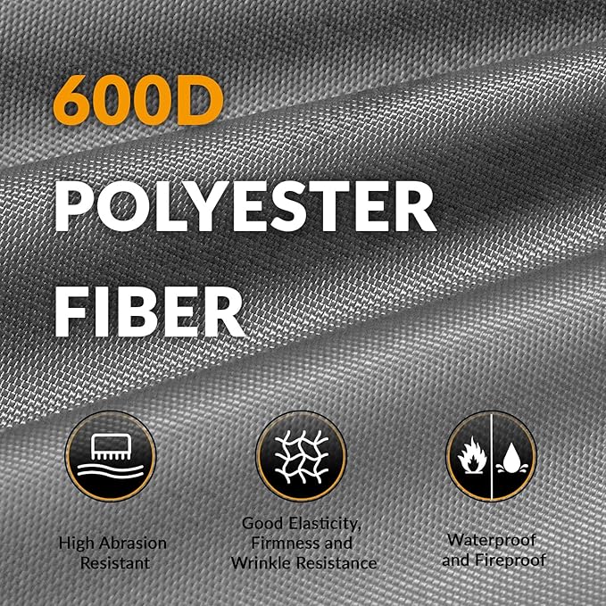 Golf Cart Cover with Doors and Reflective Stripes, 600D Waterproof Golf Cart Cover 2/4 Passenger for Club Car, EZGO, Yamaha Golf Carts - Black/Grey