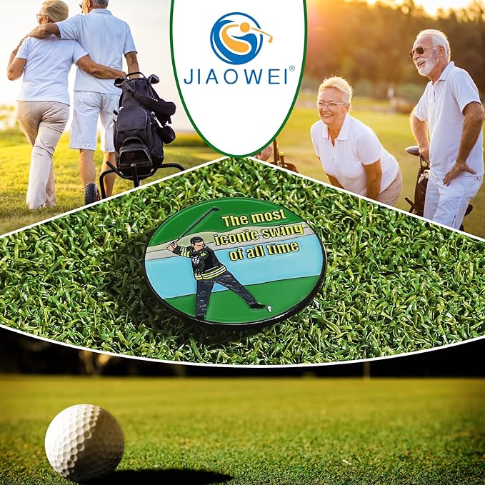 Enamel Golf Ball Marker with Magnetic Hat Clip - Funny Golf Accessories - Great Gift for Golf Lovers