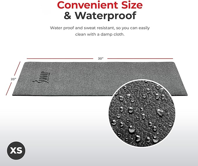 Sunny Health & Fitness Non-Slip Home Gym Mat – Workout Floor Protection Foam Pad for Treadmill, Bike, Elliptical, Yoga and Exercise Equipment or Standing Desk in 4 Size Options