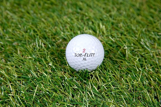 Clean Green Golf Balls Recycled & Used Top Flite Golf Balls - 48 Pack, Good Condition, Great Distance - Includes Mesh Carrying Bag
