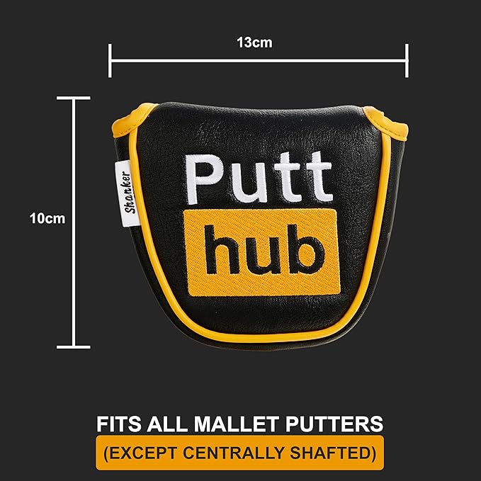 Shanker Golf Funny Putter Cover - PuttHub Mallet or Blade Style Cover - Perfect Joke Gift for Golfer - Funny Novelty Golf Gift Idea