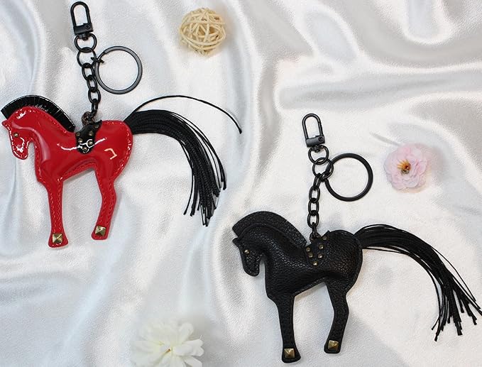 Horse Keychain, Hanging Charm Accessory for Purse, Bag and Backpacks Pony Key Chain for Women