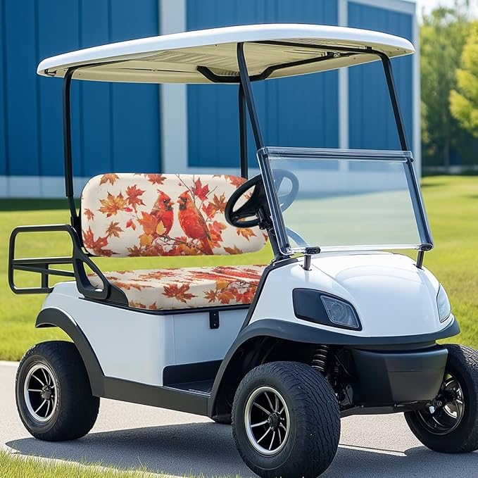 Golf Cart Seat Covers, Universal Fit & Nonskid Bottom Fits for Club Car 2 Person Seats Golf Carts