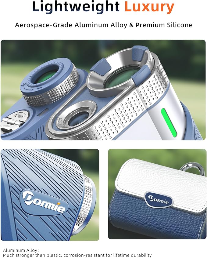 Dormie Golf Rangefinder with Slope,800 Yards Laser Range Finder Golfing,Aluminum Alloy Body,Flag Pole Locking Vibration,Slope Compensation,6X Magnification Rangefinder with Magnet