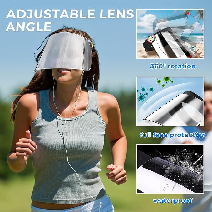 Sun Visor Hats, Sun Visors for Women, Summer UV Blocking Sun Protection Hat, Visor Hats for Women Lightweight & Breathable