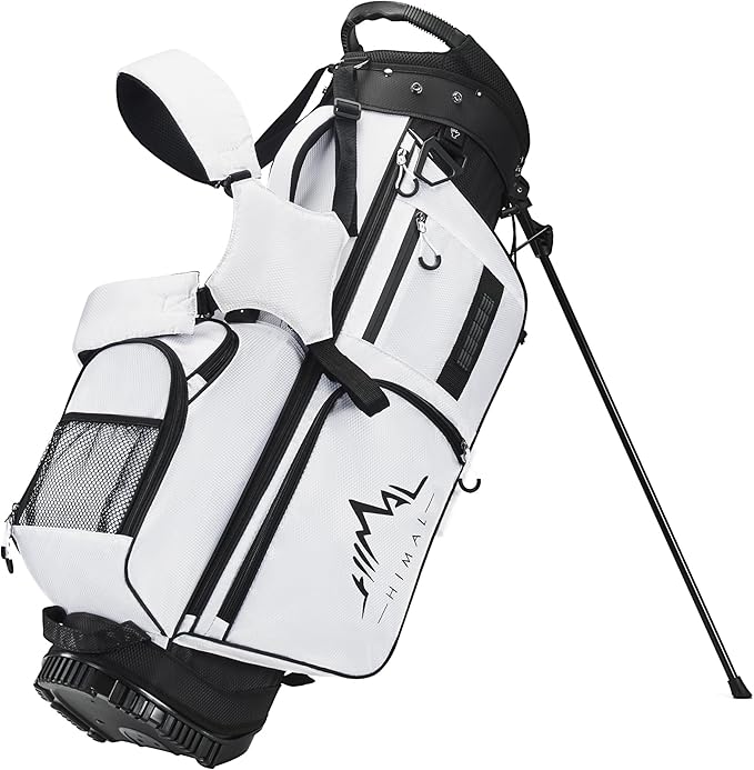 Golf Stand Bag with 7 Way Top Dividers, Lightweight Golf Bags for Men Women with Multiple Pockets, Dual Straps