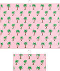 Microfiber Golf Towels for Golf Bags & Carts - Premium Weave Waffle & Ball Towels with Carabiner Clip, Essential Accessories for Men, Women, and Kids, Golfer Gifts, Set of 2 (Palm Trees)