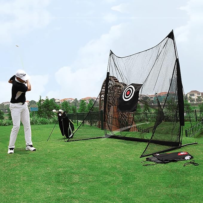 Golf Target Cloth 5' x 5' Golf Hitting Cloth Training Aids Practice Backstop Target for Driving Range Indoor Outdoor