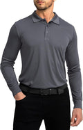 Men's Polo Shirt Long Sleeve Golf Shirts Lightweight UPF 50+ Sun Protection Cool Shirts for Men Work Fishing Outdoor