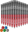 Cross Corded Golf Grips 13 Pack, Low Taper Design, Choose from 13 Grips or 13 Grips with All Kits, 3 Sizes 5 Colors Options, Multi-compound Hybrid Golf Club Grips, CG01 Series