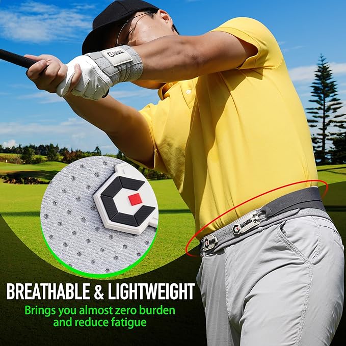 GAIARENA Golf Lower Back Support Belt for Golfers Swing Training Equipment Support & Tighten Waist & HIPS, Protect Lower Back, Prevent Musculoskeletal Damage
