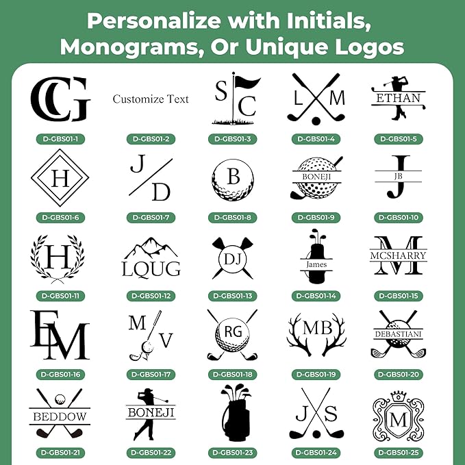 Personalized Golf Ball Marker Stamp, Self-Inking Marker, Reusable, Waterproof & Quick-Dry, Concave Design Permanent Marking with Metal Storage Case Best Gift for Golfer Birthday