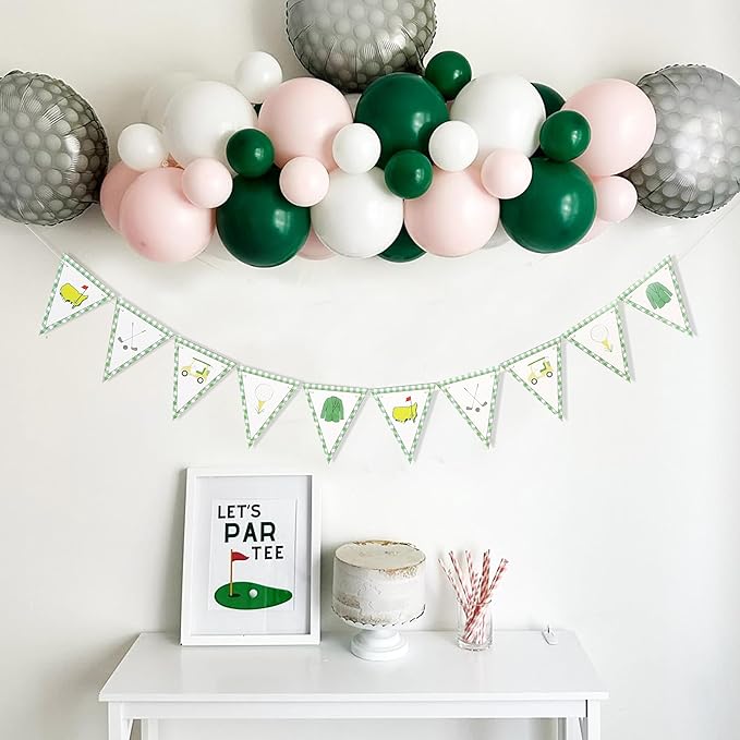 Golf Themed Birthday Banner - Golf First/1st Birthday Party Decorations,Hole In One Party Banner,Hole In One First Year Banner