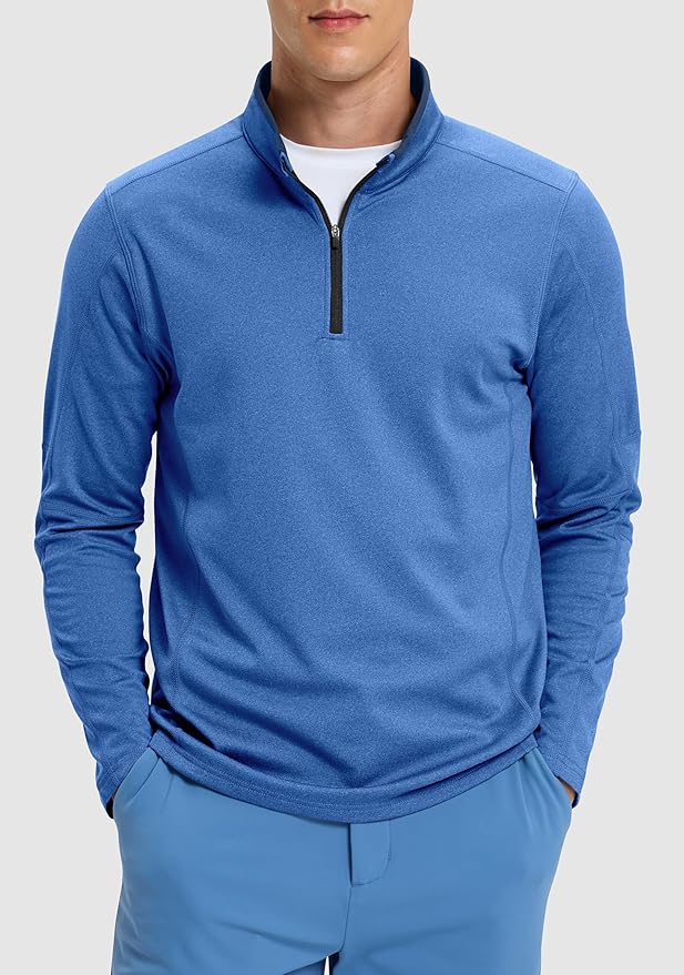 G Gradual Quarter Zip Pullover for Men Fleece Lined Sweatshirt Long Sleeve Winter Golf Shirt Mock Neck Polo Running Sweater