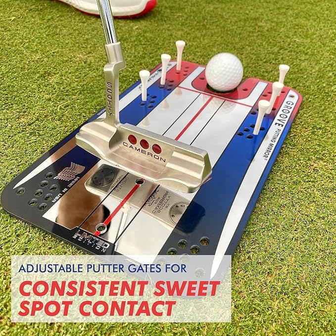 Genuine EyeLine Golf Alignment Putting Mirror - Top Training Aid on The PGA Tour - See Rapid Improvement - Helps Beginner, Junior, and Scratch Golfers