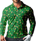 Men's Long Sleeve Golf Shirt Quick Dry 3 Button Work Fishing Outdoor Casual Collar Shirt