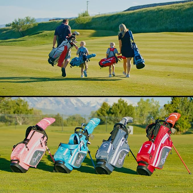 Shorties Golf - Kids Golf Club Set | Perfect for Toddler Golfers and Kids 34"-38" Tall | EasyCarry Stand Bag | Driver, 7-Iron, Putter, Headcover, and Rain Cover