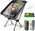 Foldable Chipping Net with Mat & Balls, Indoor Golf Practice Chipping Target, Backyard Golf Game & Gifts