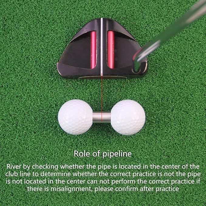 Golf Putting Trainer with 2 Training Balls, Indoor/Outdoor Putting Aid for Accuracy & Stroke Improvement, for Golfers