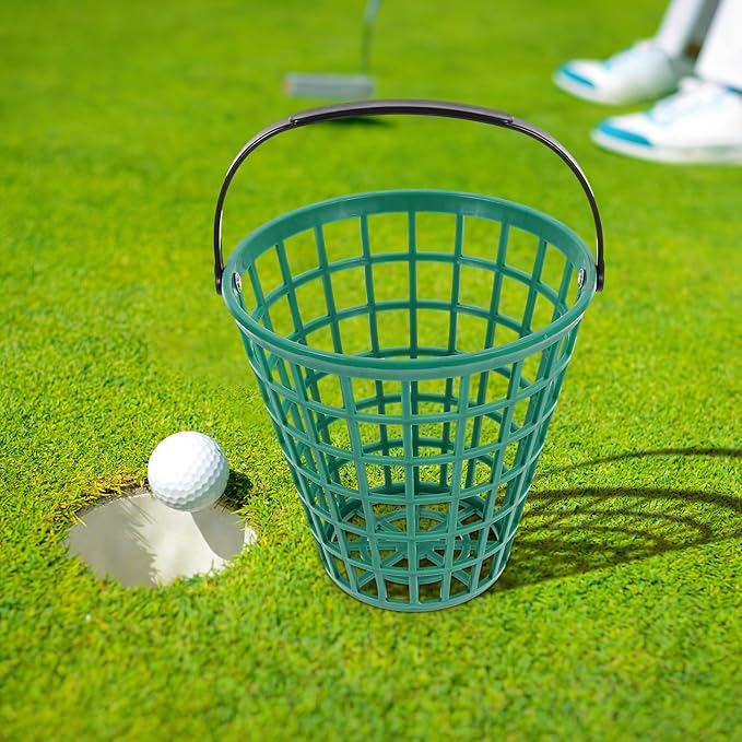 Stainless Steel Golf Ball Organizer Basket with Lid – Vintage Practice Range Storage & Beer Pong Bucket (Rust-Proof, Heavy-Duty for Indoor/Outdoor Use)