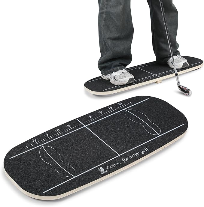 Golf Balance Board Swing Training Aid to Shift Weight Increase Consistency Trainer Gravity Transfer Golf Swing Plate Training Equipment - Strength for Chipping Hitting