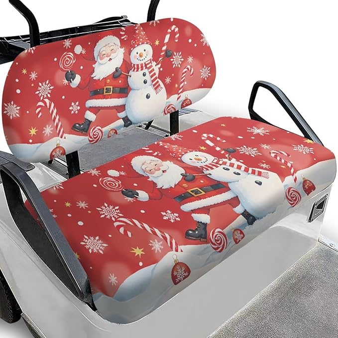Fashion Print Golf Cart Seat Covers 2 Passenger Golf Cart Backrest Cover Golf Cart Seat Towel Gift for Friends