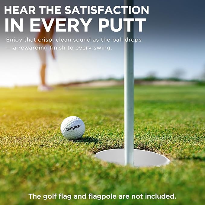 KINGTOP Golf Hole Cup – Fit PGA/USGA Regulations, Golf Accessories for Backyard Practice Putting Green, 4 Inches and 6 Inches Available