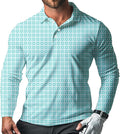 Men's Long Sleeve Golf Shirt Quick Dry 3 Button Work Fishing Outdoor Casual Collar Shirt