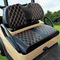 Golf Cart Seat Cover for Club Car Precedent Ordinary Front Seat Cushion, Thick Vinyl Leather Custom Diamond Comfortable, Adjustable Straps and Retractable Buckle/No Nails Required