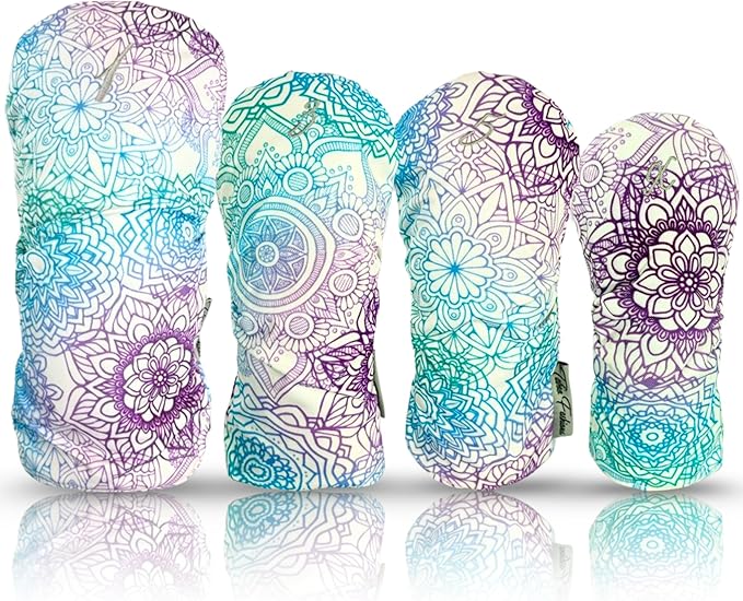 Taboo Fashions Resort Collection Golf Club Covers for Women - Numbered Golf Headcovers Set for Driver, Fairway and Hybrid Clubs - Weather Resistant, Pack of 4