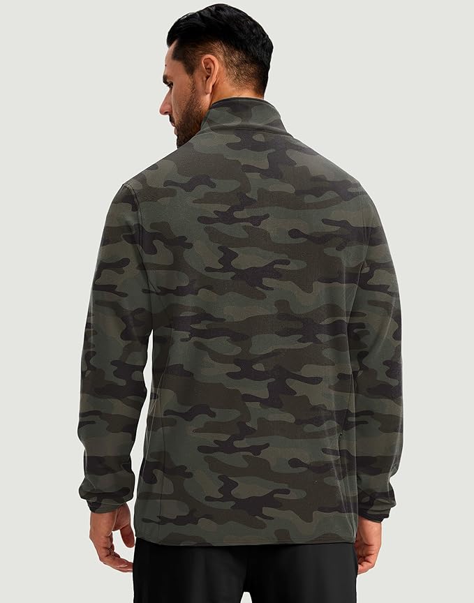 G Gradual Mens Quarter Zip Pullover Fleece with 2 Zipper Pockets Long Sleeve Golf Shirt Winter Athletic Sweater Lightweight