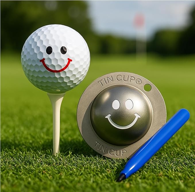Tin Cup Golf Ball Marker Stencil - Premium Personalization Tool for Golfers - Custom Design Ball Marker - Golf Accessories Gift for Men and Women- Made in The USA