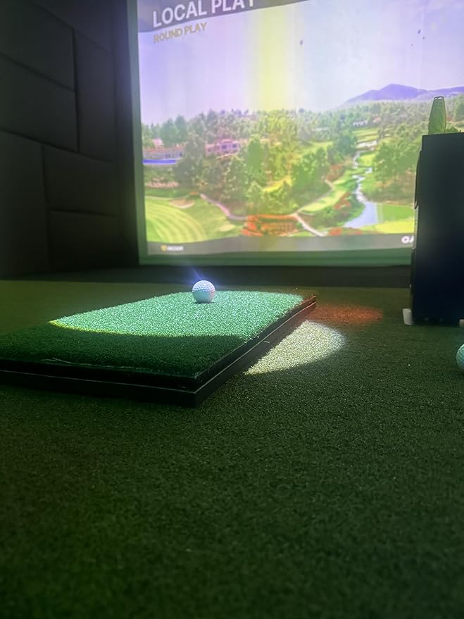 LuxeLie™ Golf Swing Mat – 12x28 Hitting Strip with 45mm EVA Base – Durable Turf for Indoor Practice, Backyard Training & Home Simulators