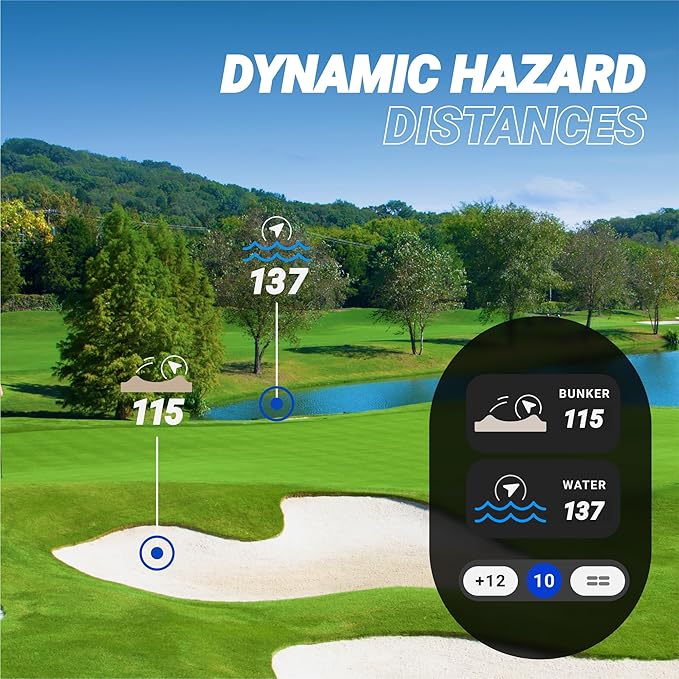 Blue Tees Golf Playmaker+ GPS Golf Watch with AMOLED Touch Screen Display, 42,000+ Preloaded Courses, Advanced Shot Tracking & Dynamic GPS Distances, Real Time Weather & Course View, IP67 Waterproof