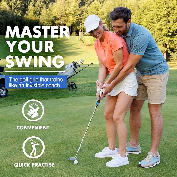 Golf Grip Trainer Golf Practice Tool, Easy To Carry to the Practice Area, Golf Swing Trainer Ensure the Right Grip Every Time, Golf Grip Training Aid, Golf Accessories Improve Your Swing Rhythm