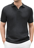 Esabel.C Golf Shirts for Men Dry Fit Performance Short Sleeve Print Moisture Wicking Collared Shirt