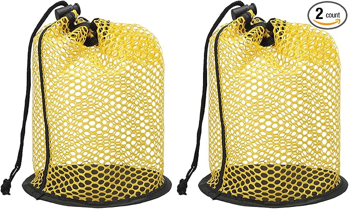 Golf Ball Storage Bag Nylon Mesh Golf Pouch with Adjustable Drawstring Closure for Balls Outdoor Sports Supplies