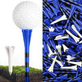 FINGER TEN Unbreakable Golf Tees Plastic 80 3 1/4" or 2 3/4" Driver Tees with 20 1 1/2" Iron Tees Assorted Pack, Low Resistance & Consistent Height Long Short Tees with Bright Colors