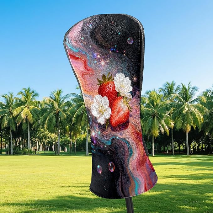 Golf Head Covers Leather Driver Headcover, Premium Golf Club Covers with Anti-Scratch Lining 1/3/5 Wood Head Covers for Golf Clubs for Women Men