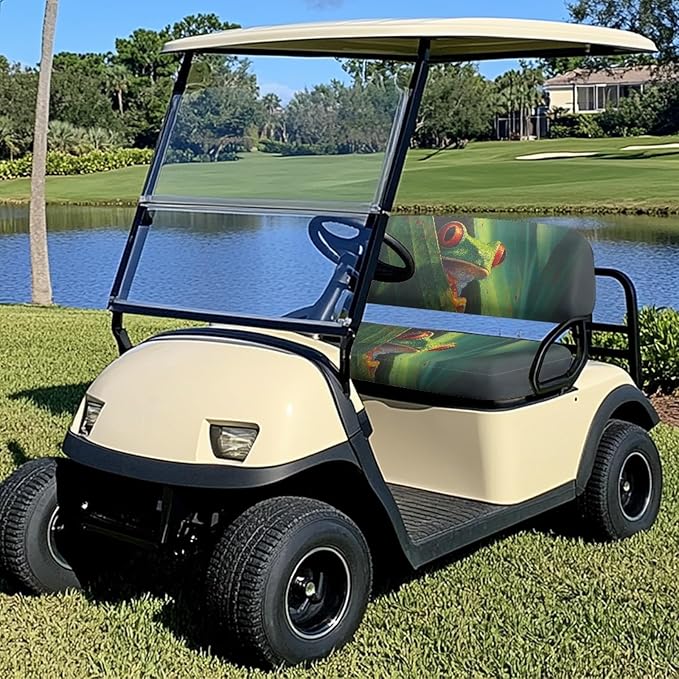 Fashion Print Golf Cart Seat Covers 2 Passenger Golf Cart Backrest Cover Golf Cart Seat Towel Gift for Friends