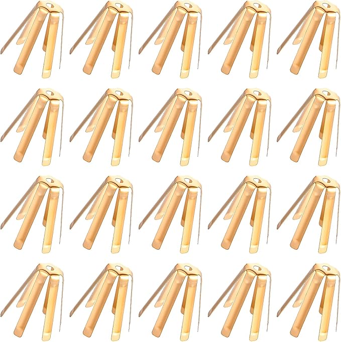 20-Pack Universal Golf Shaft Adapter Shims Accessories, Adjustable 6 Legs Brass Golf Shaft Adapter Ferrules Shims Fits Ferrules .335 .350 .355 .370 for All Golfs Club Shafts