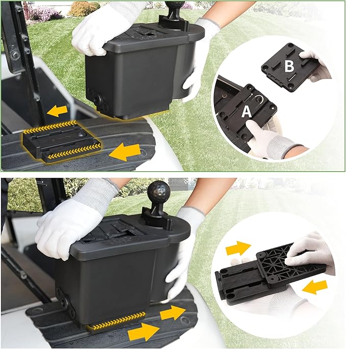 10L0L Universal Golf Ball Washer and Club Head Cleaner for EZGO Club Car Yamaha, Stay at the Top of Your Golf Game with the Convenient-Black