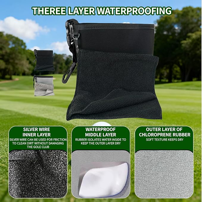 Pro Portable Club Cleaner - Waterproof Cleaning Bag for Fast On-Course Care