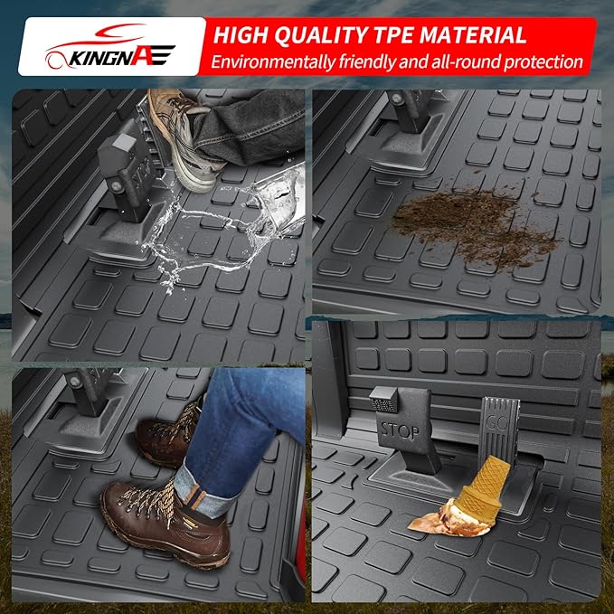 Floor Mats Compatible with 2004-2025 Precedent/2017-2025 Onward & Tempo/2019-2025 Villager & V4L TPE All Weather Guard Protector for Golf Cart Accessories